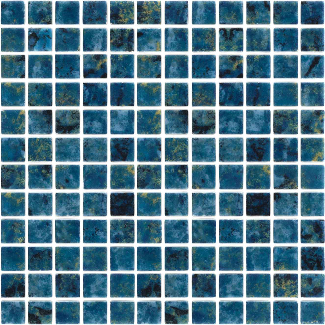 Abisal Turquoise 1x1 Glass Pool Tile
