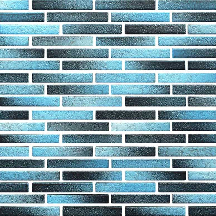 Aqua Blue Matte 1/2" X 3 1/4" Porcelain Pool Tile