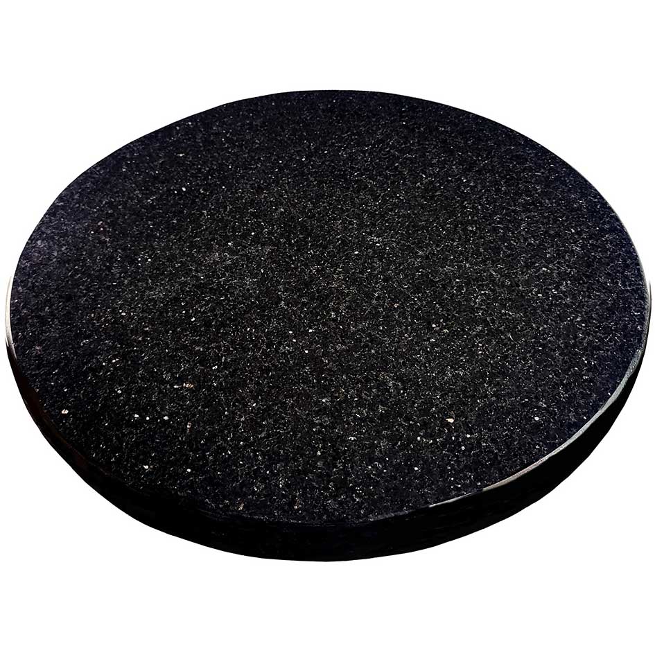 Black Galaxy Granite 14 inch Barstool Top