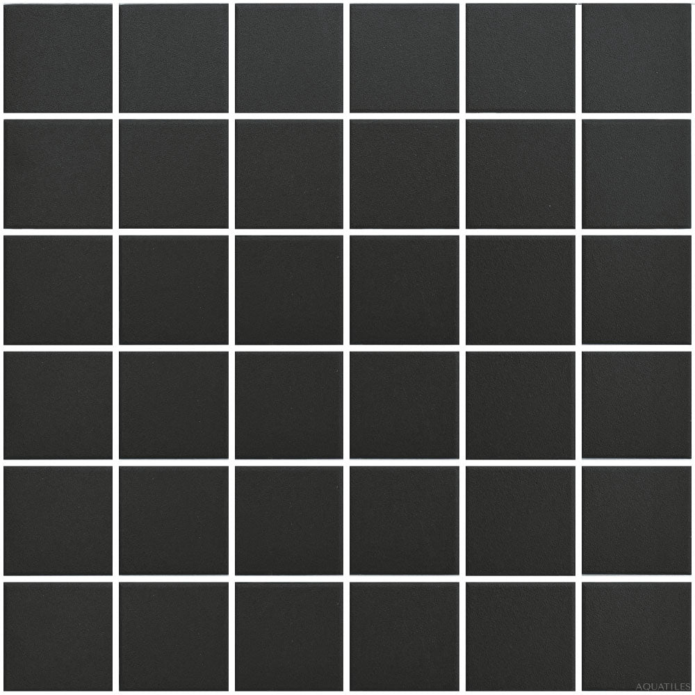 Black Unglazed 2x2 Dot Mounted Commercial Pool Tile