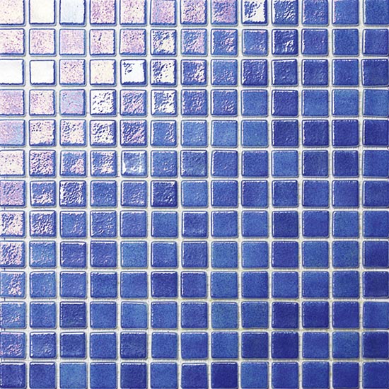 Blossom Blue Iridescent 1x1 Glass Pool Tile
