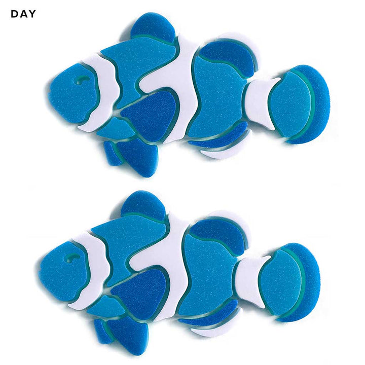 Blue Clownfish 2 Pack Facing Left Daytime Glow in the Dark Mosaics
