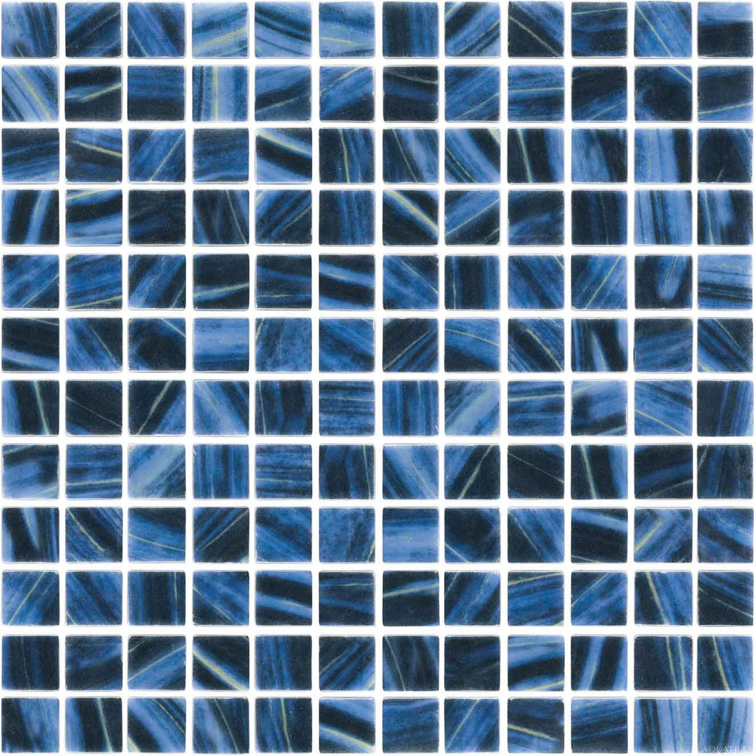 Bora Blue 1" x 1" Glass Pool Tile