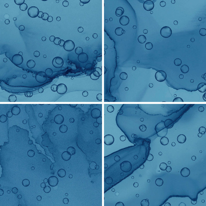 Bubbles Blue 6x6 Porcelain Pool Tile