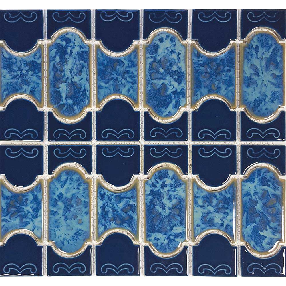 Caribbean Blue Mosaic Porcelain Pool Tile