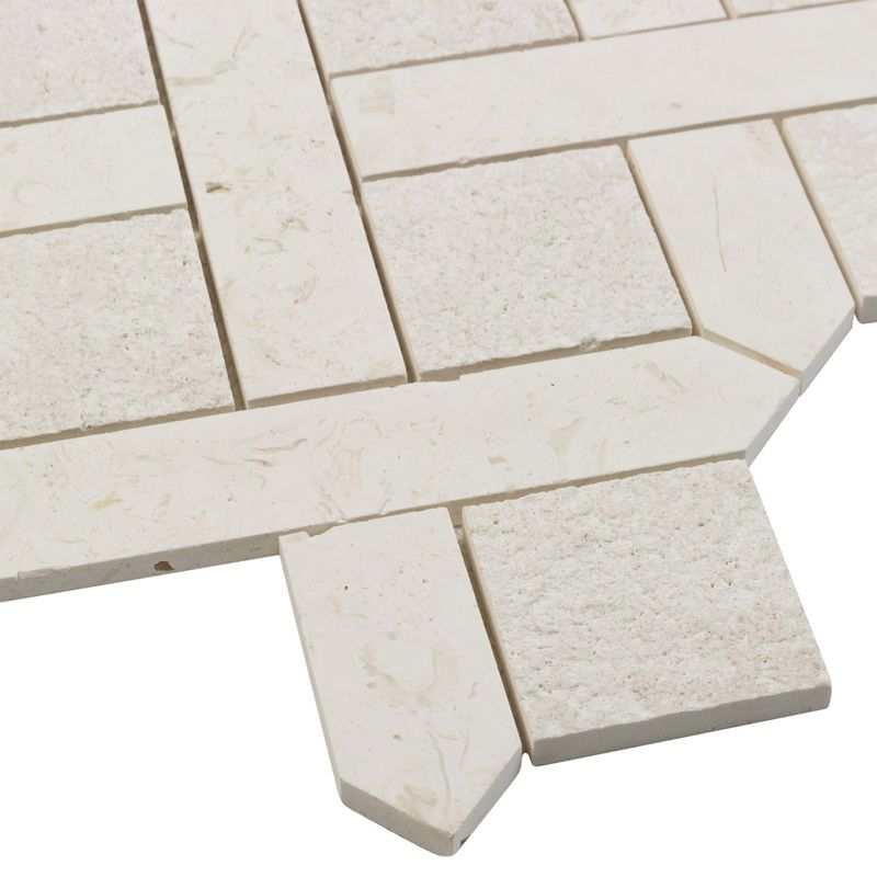 Catina Cream Assorted Angles Natural Stone Tile Side Corner