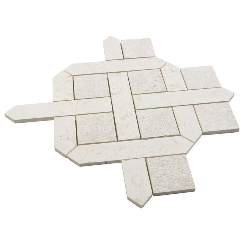 Catina Cream Assorted Angles Natural Stone Tile Side