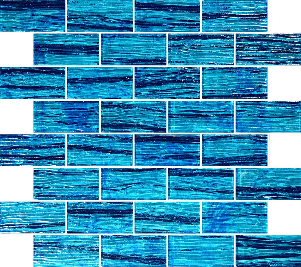 Cayman Aqua Blue 1.5x3 Glass Tile