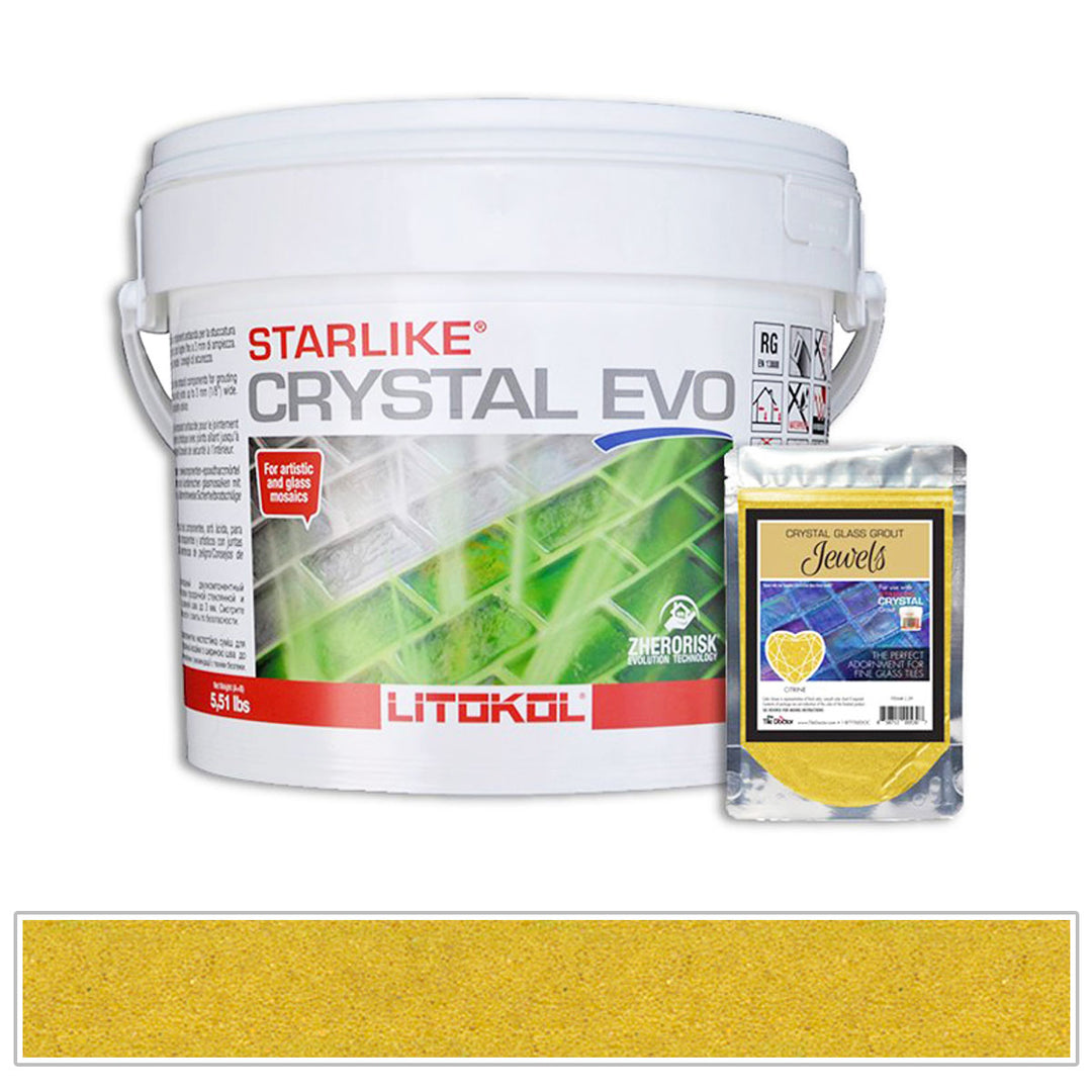 Citrine Yellow Starlike Crystal EVO 700 Epoxy Tile Grout