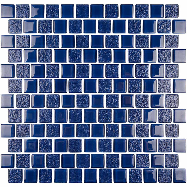 Classic Blue 1x1 Glass Mosaic Tile