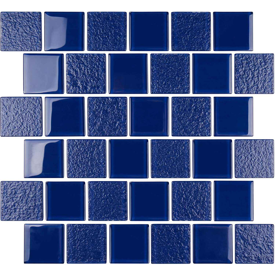 Classic Blue 2x2 Glass Mosaic Pool Tiles for Walls