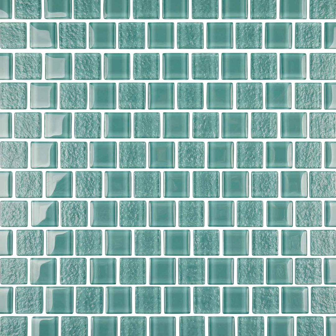 Classic Turquoise 1x1 Glass Mosaic Pool Tile