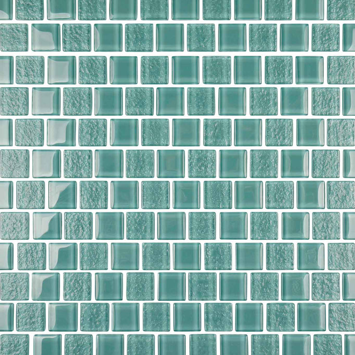 Classic Turquoise 1x1 Glass Mosaic Pool Tile