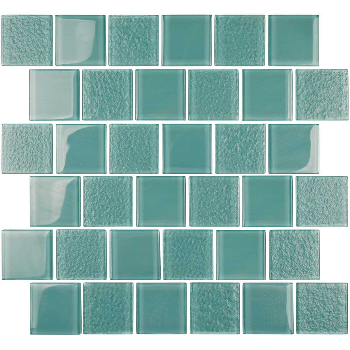 Classic Turquoise 2x2 Glass Mosaic Tiles