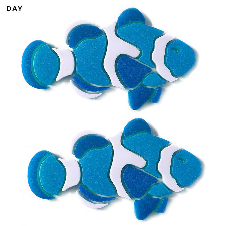 Clownfish 2 Pack Daytime Facing Right Glow in the Dark Mosaics