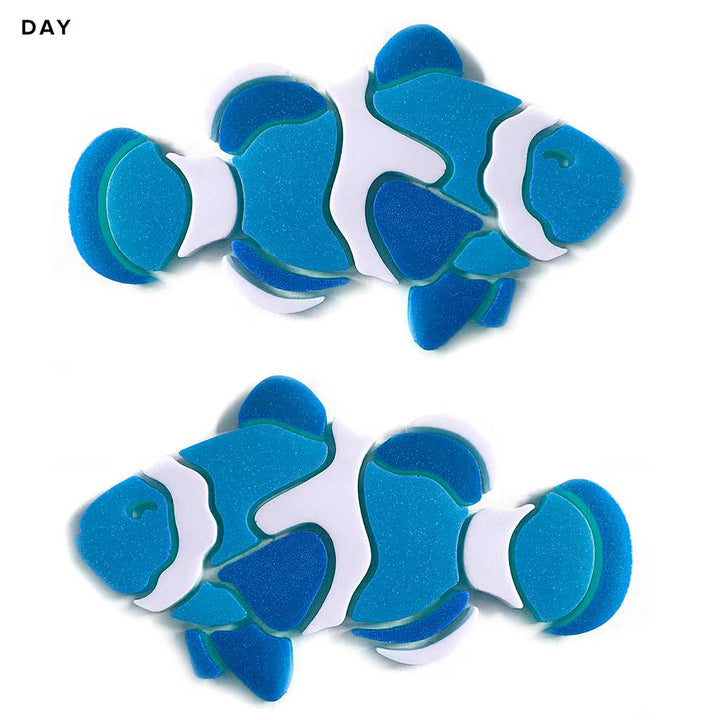 Clownfish 2 Pack Daytime Facing Right Left Glow in the Dark Mosaics