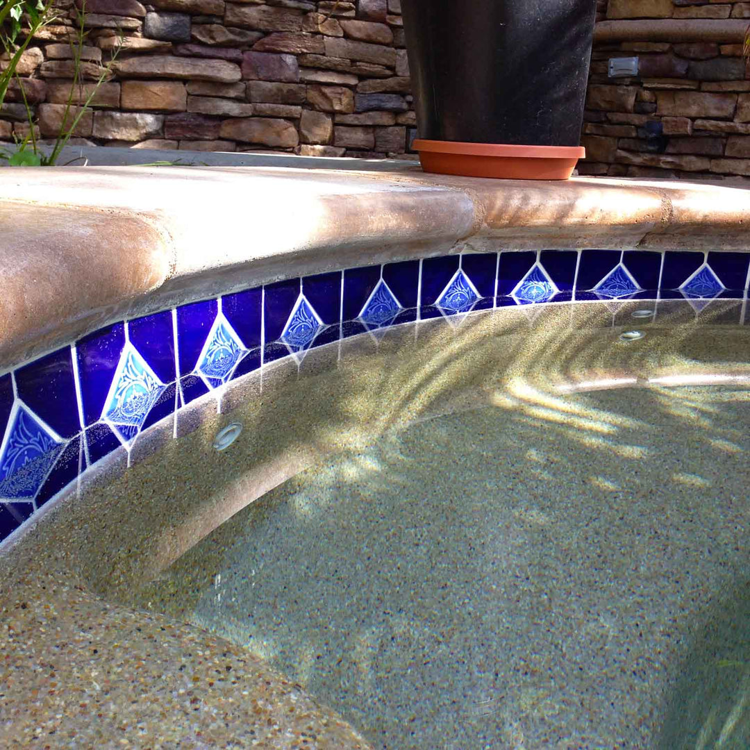 Cobalt Blue Decorative Porcelain Pool Tile