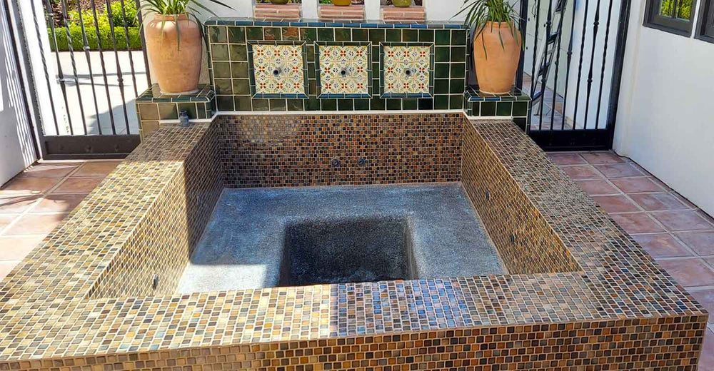 Coffee Blend 1" x 1" Porcelain Pool Tile