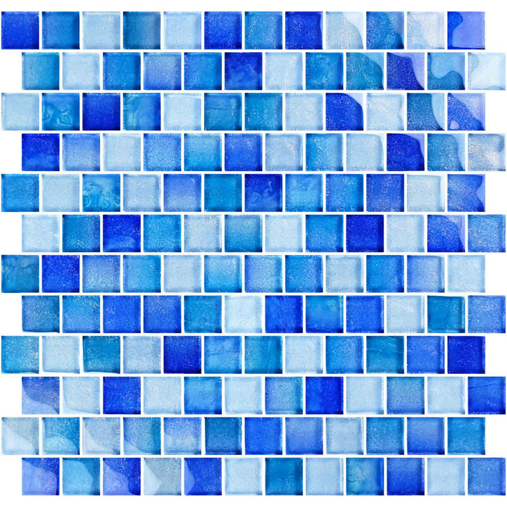 Crystal Water Aqua Blue 1x1 Glass Pool Tile