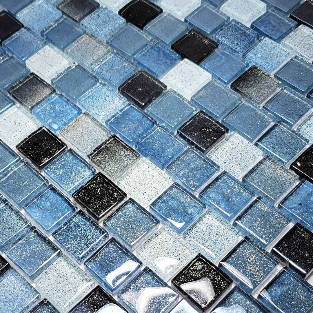 Crystal Water Blue Lagoon 1x1 Glass Pool Tile