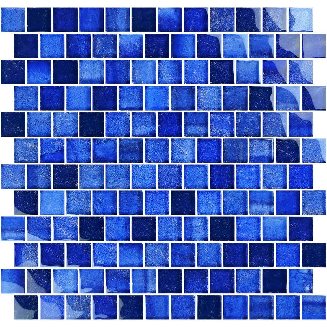 Crystal Water Deep Blue 1x1 Glass Pool Tile