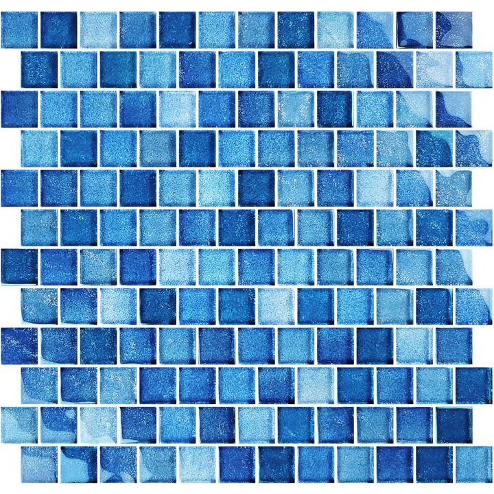 Crystal Water Gulf Stream Blue 1x1 Glass Pool Tile
