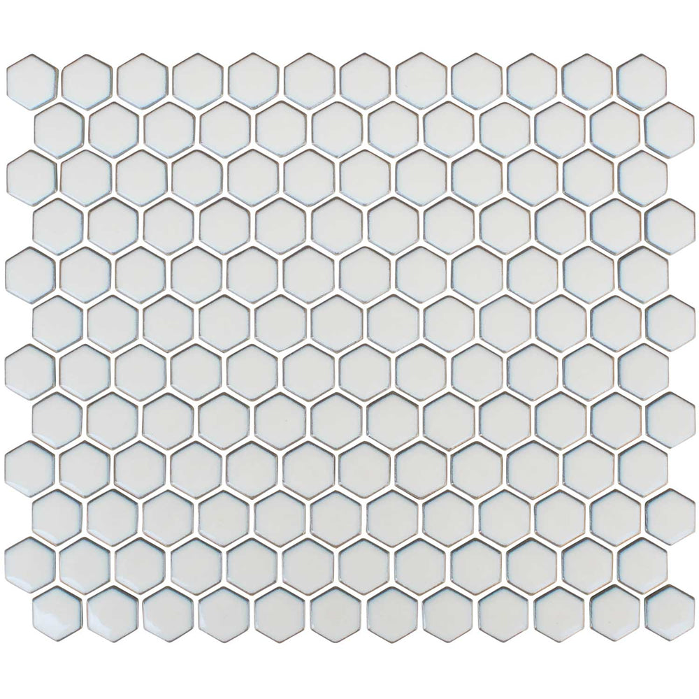 Crystal White Hexagon 1x1 Porcelain Tile