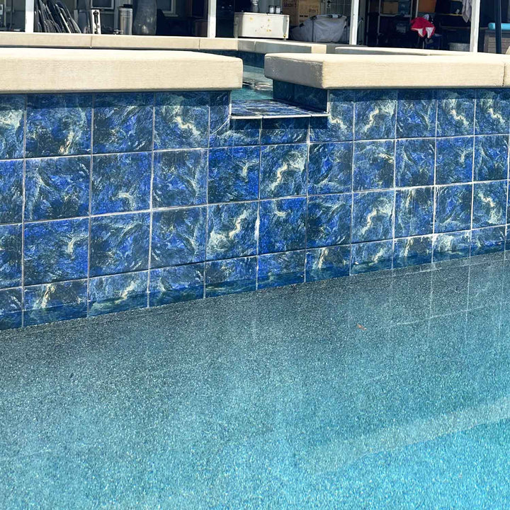 Deep Blue Ocean 6x6 Waterline Pool Tile