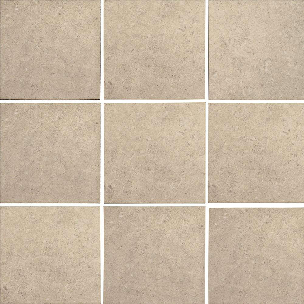 Nine square tiles of beige stone pattern