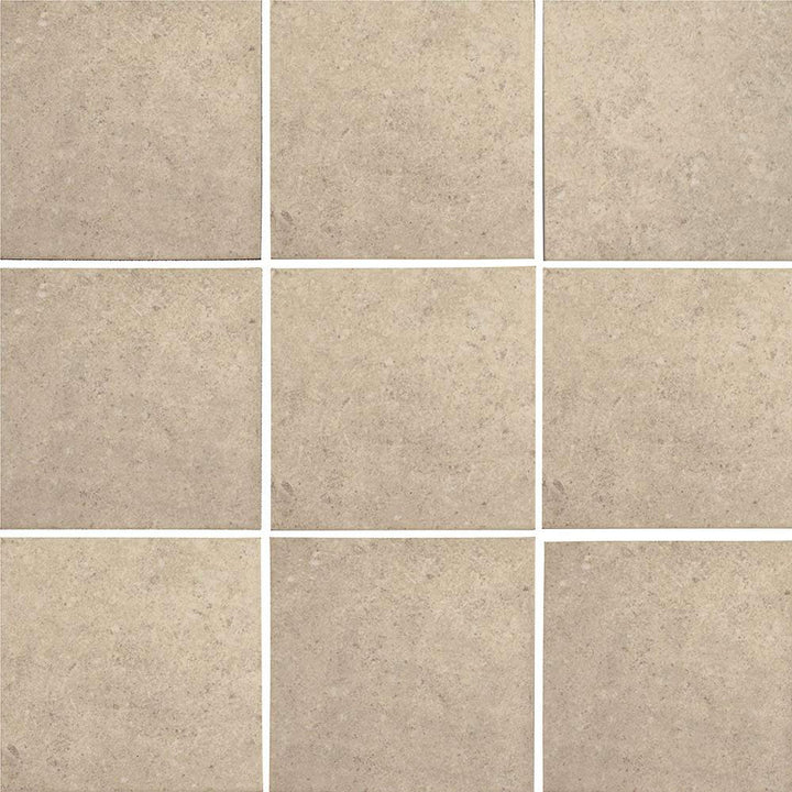 Nine square tiles of beige stone pattern