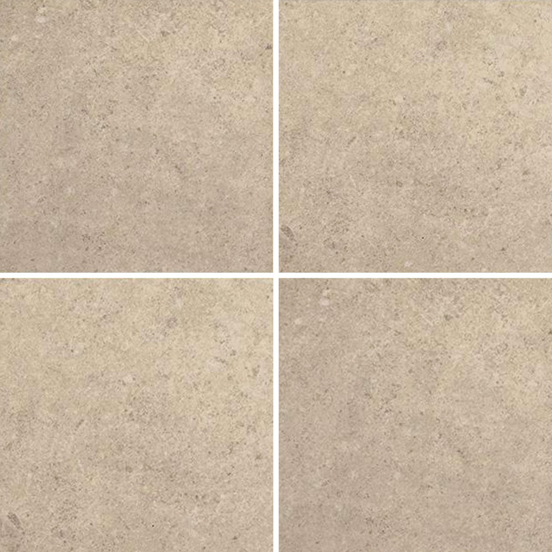 6x6 Aquatica District Series beige porcelain pool tile with soft stone inspired texture and warm neutral tones for pools and spas

