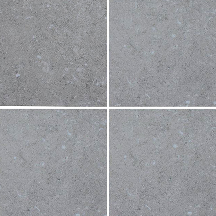 6x6 Aquatica District Series grigio porcelain pool tile with cool gray tones and subtle concrete inspired texture for pools and spas
