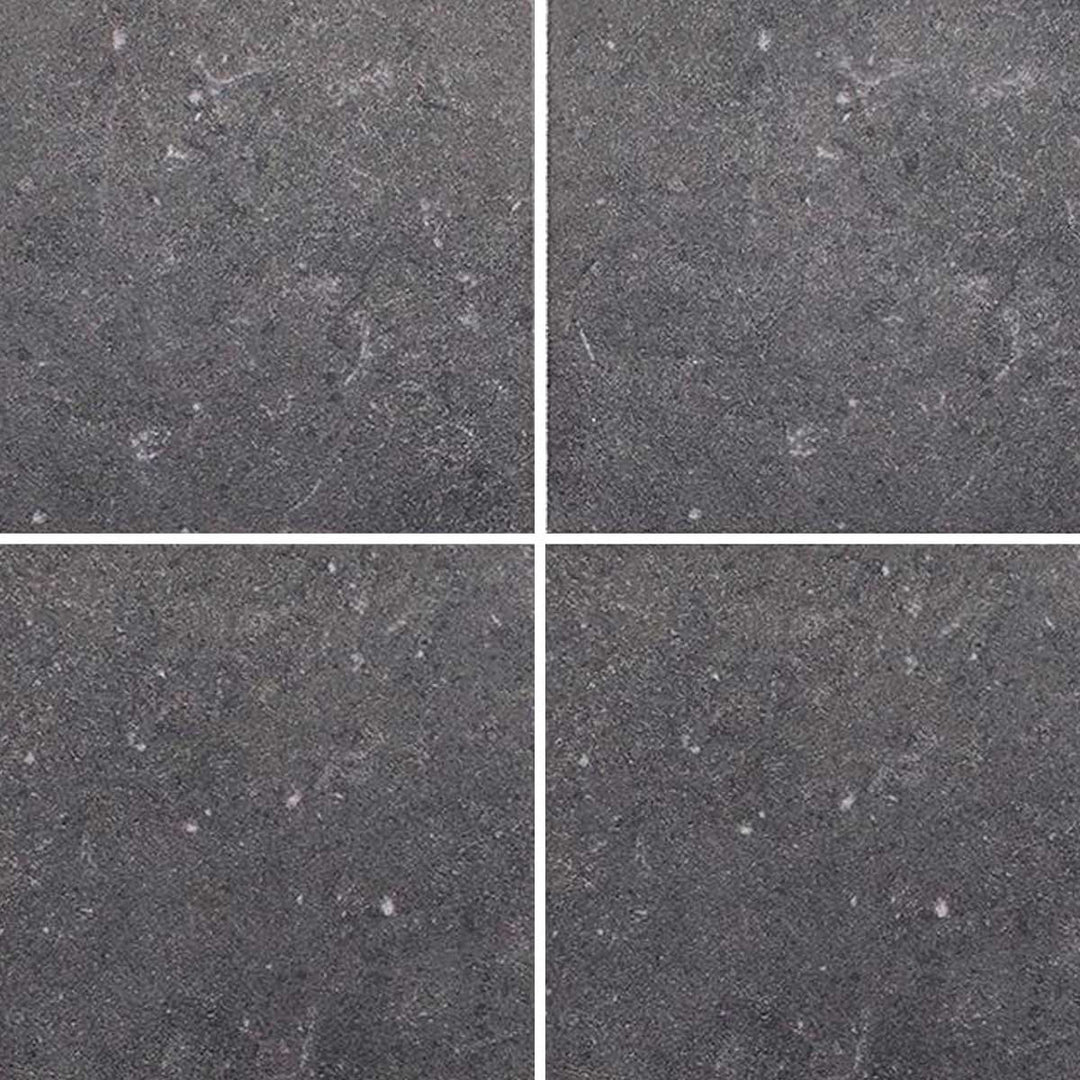 6x6 Aquatica District Series nero porcelain pool tile with deep charcoal and dark gray tones and subtle concrete inspired texture for pools and spas
