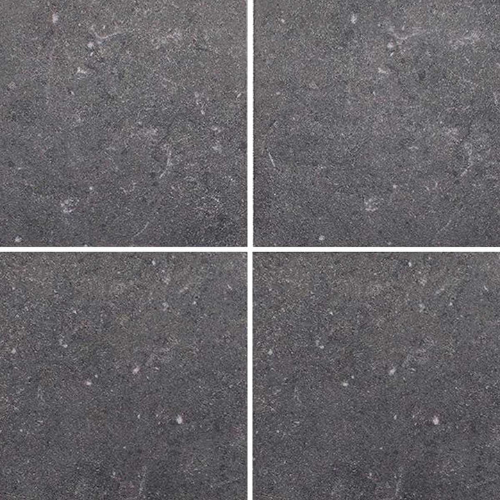 6x6 Aquatica District Series nero porcelain pool tile with deep charcoal and dark gray tones and subtle concrete inspired texture for pools and spas
