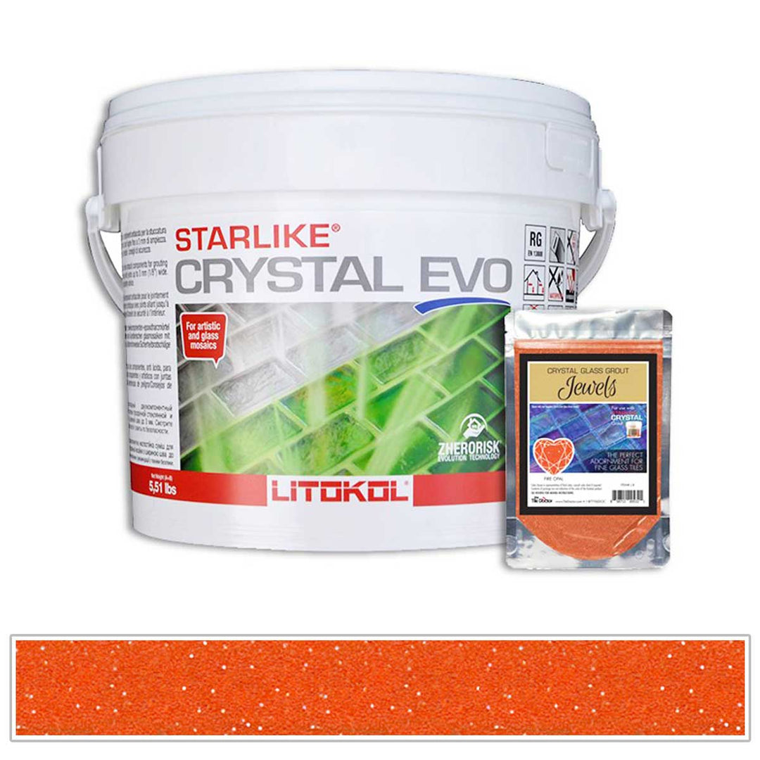Fire Opal Orange - Starlike Crystal EVO 700 Epoxy Tile Grout