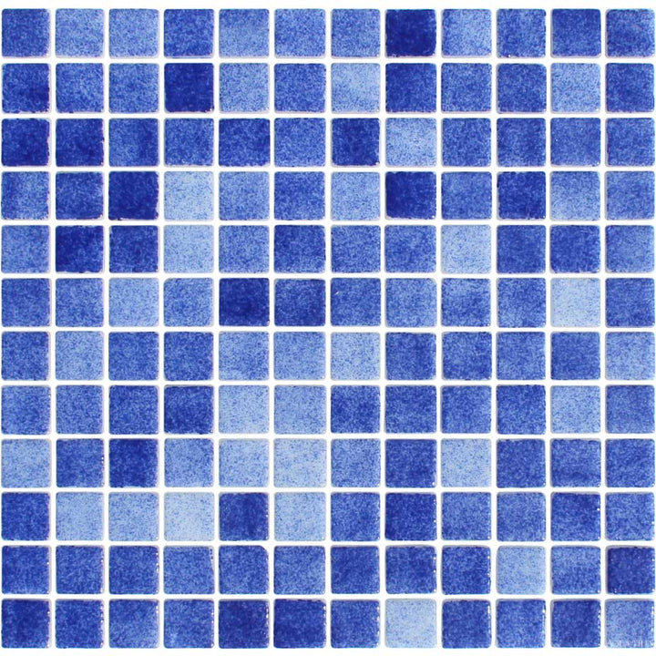 Fog Azul 1x1 Glass Pool Tile