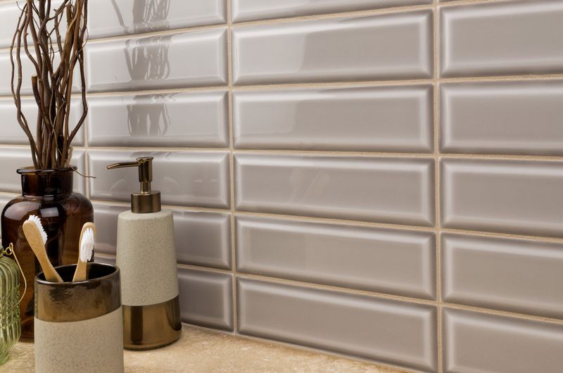Fossil 3x9 Gray Backsplash Shower Wall Ceramic Tiles Subway