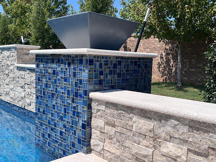 Neptune Seas 1" x 2" Glass Tile