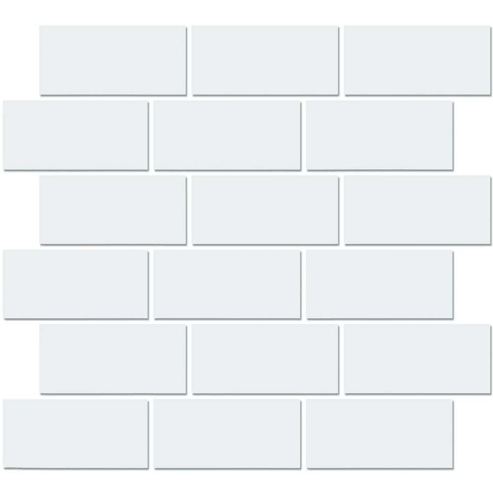 Glossy White 2x4 Subway Porcelain Pool Tile