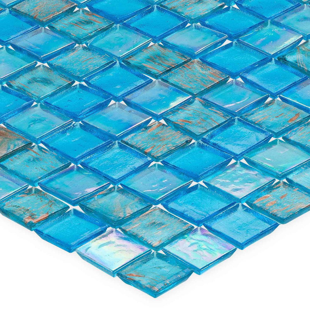 Hatteras 1x1 Stacked Recycled Glass Pool Tile