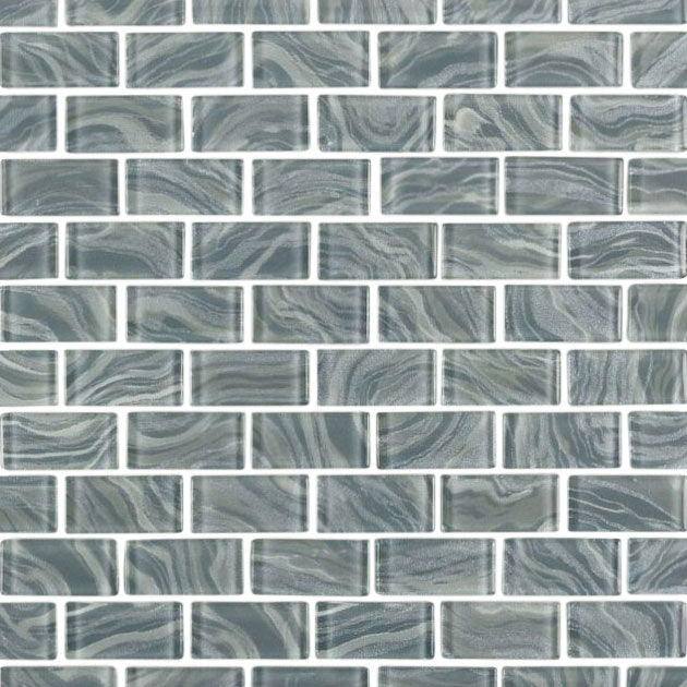 High Tide Gray 1x2 Wall Glass Tile for Pool and Kitchen