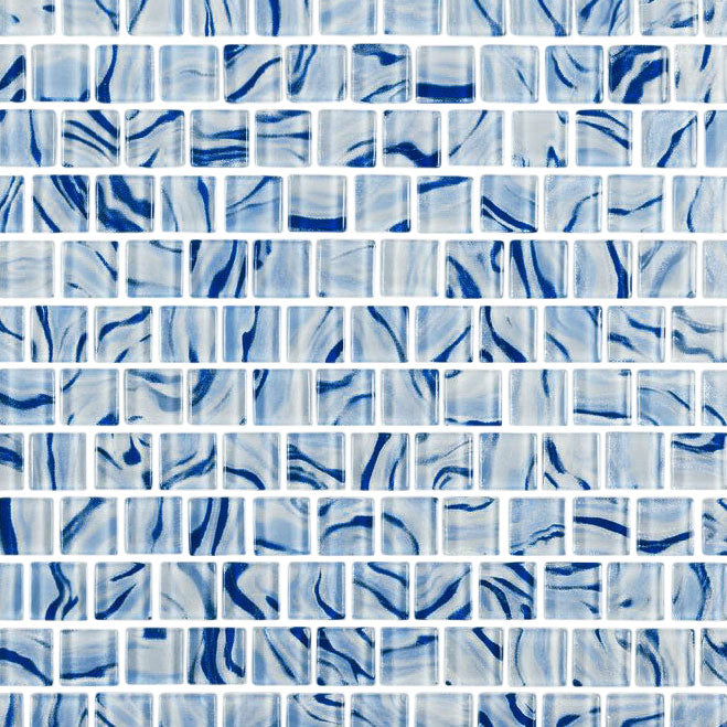 High Tide Sky Blue 1x1 Glass Pool Tiles also for Backsplash