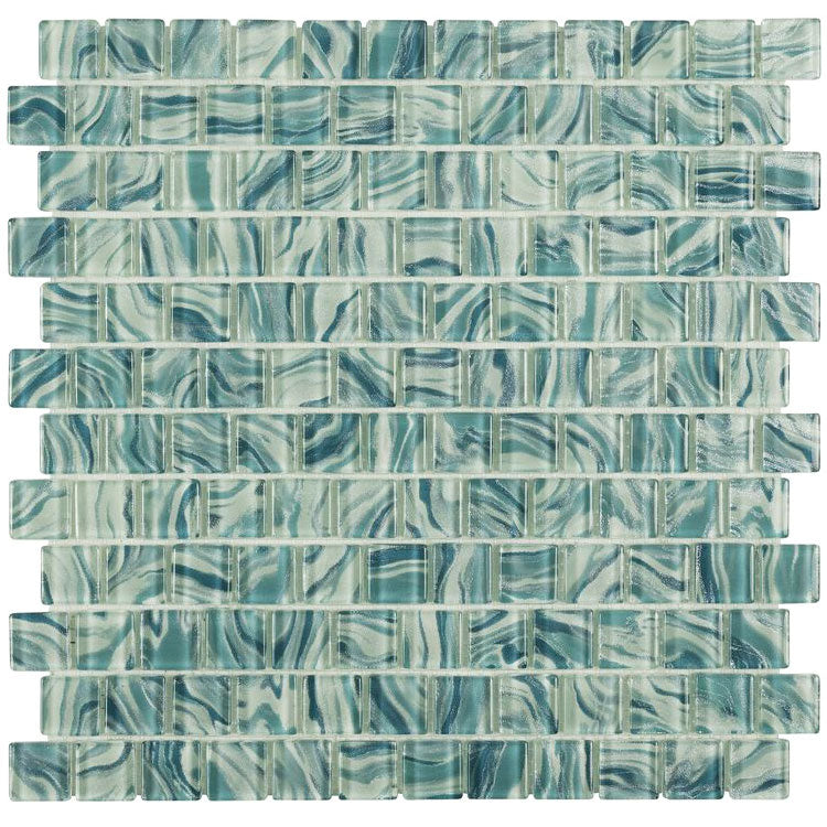 High Tide Turquoise 1x1 Glass Pool Tile