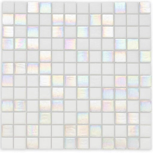 Huron Quarts 1x1 Iridescent Glass Tile