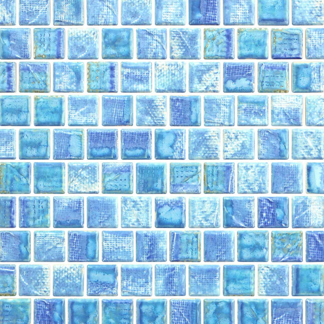 Icy Blue 1x1 Porcelain Pool Trim Tile