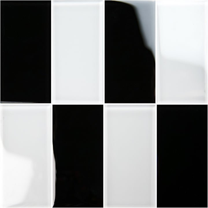Jet Black 3x6 Glass Tile