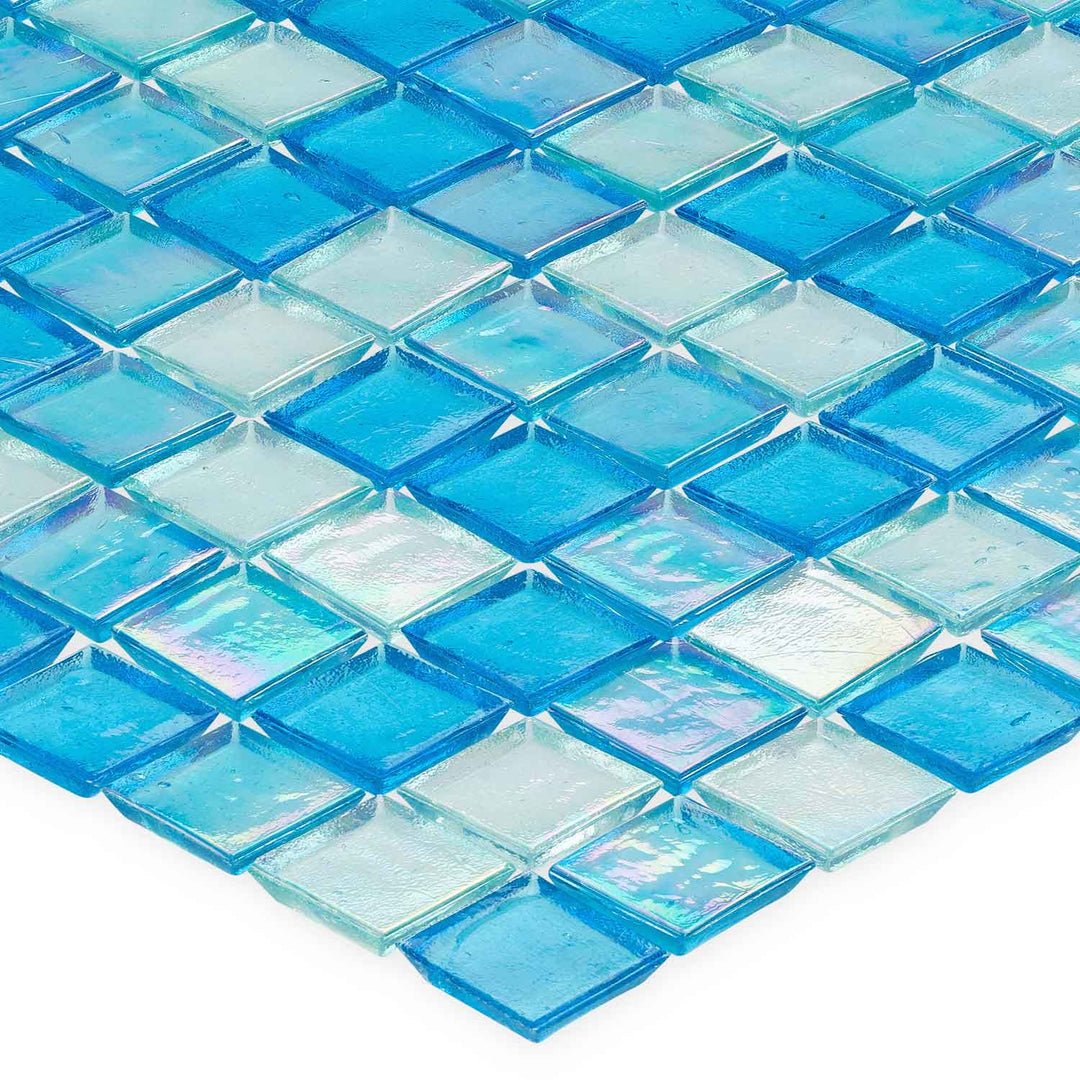 Juno 1x1 Recycled Glass Tile Made in the USA by AquaTiles