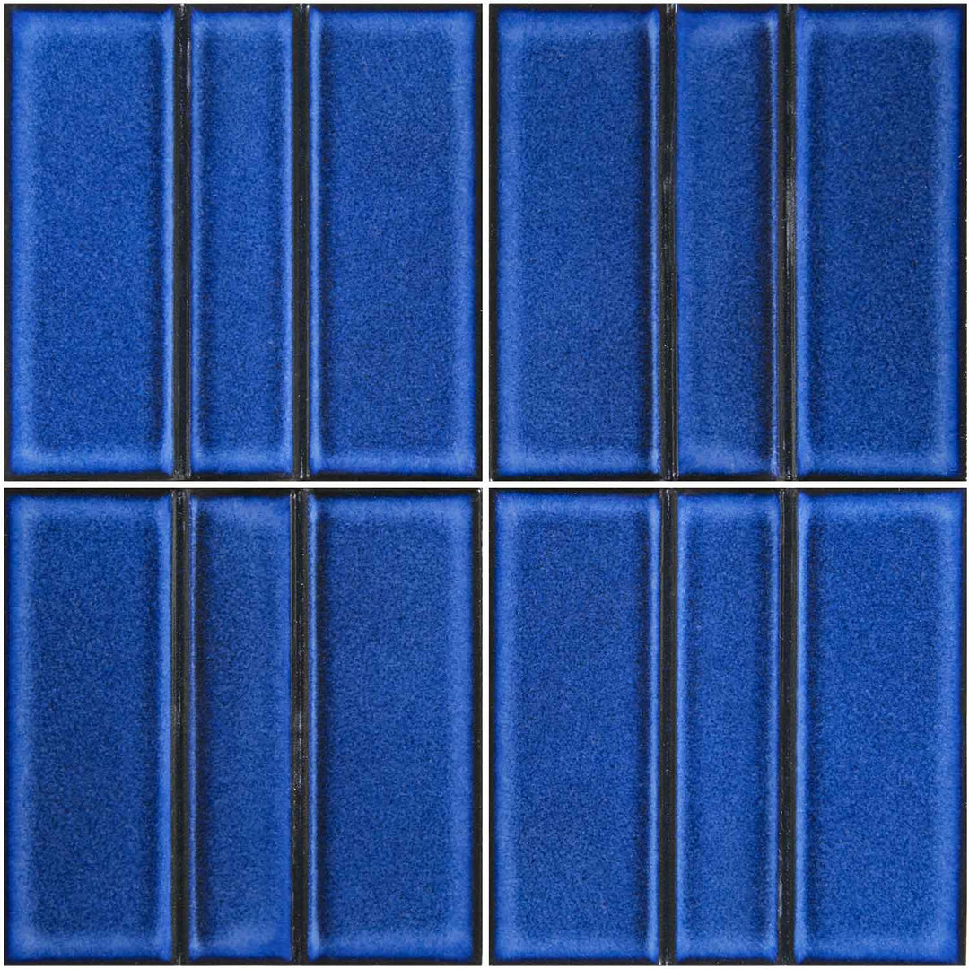 Kawara Ruri Blue Relief 6x6 Pocelain Tile