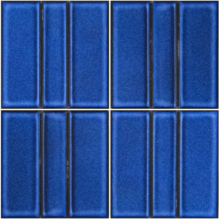 Kawara Ruri Blue Relief 6x6 Pocelain Tile