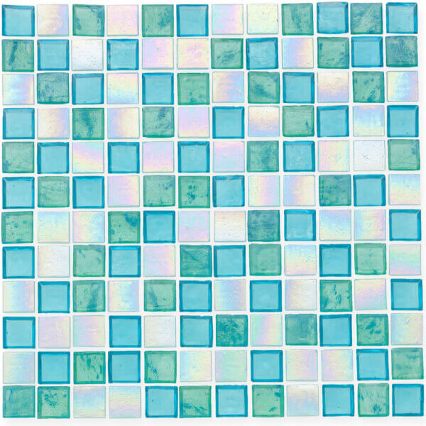 Lagoon 1x1 Glass Tile Made in the USA